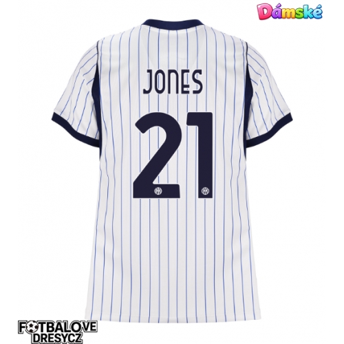 Inter Milan Curtis Jones #21 Dámské Venkovní Dres 2026-27 Krátký Rukáv Inter Milan Curtis Jones #21 Dámské Venkovní Dres 2026-27 Krátký Rukáv